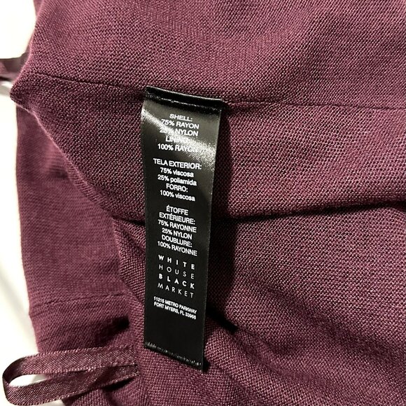 NWT White House Black Market Crochet Fringe Hem Burgundy Tank Top Size Small - Picture 7 of 9